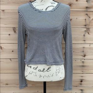 Brandy Melville Striped Long sleeve Crop top
